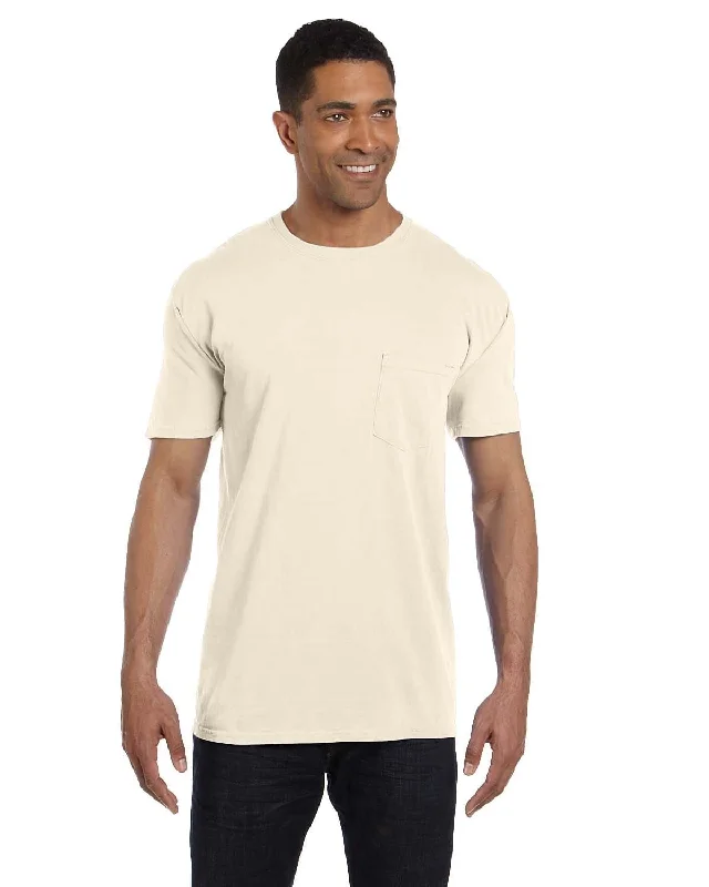 port shine t-shirts -Comfort Colors Garment-Dyed Pocket T-Shirt | Ivory