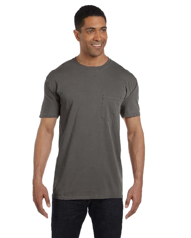 flare gym t-shirts -Comfort Colors Garment-Dyed Pocket T-Shirt | Pepper