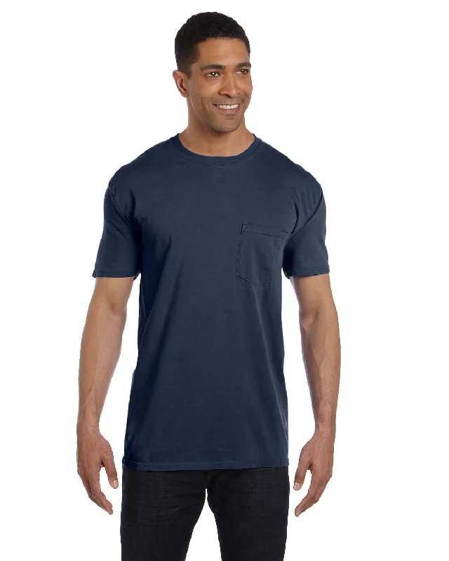 fern soft t-shirts -Comfort Colors Garment-Dyed Pocket T-Shirt | True Navy