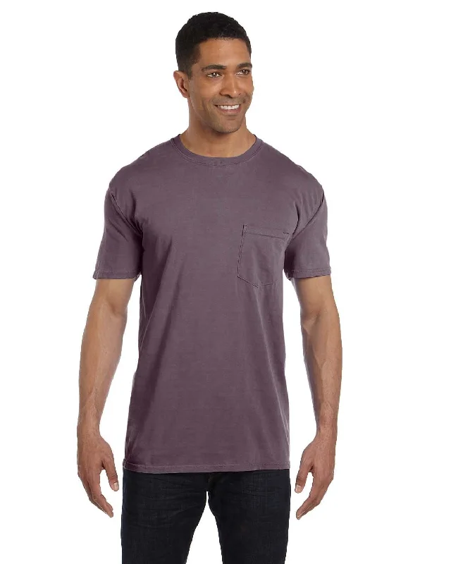 brick flare t-shirts -Comfort Colors Garment-Dyed Pocket T-Shirt | Wine