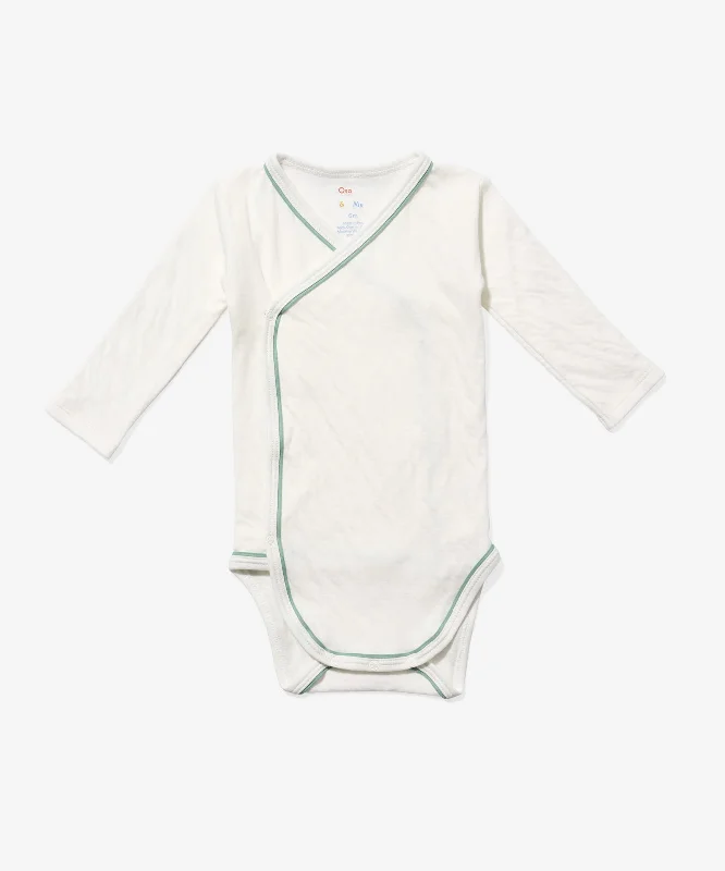 light sleek t-shirts -Crossbody One-piece, Seafoam Piping