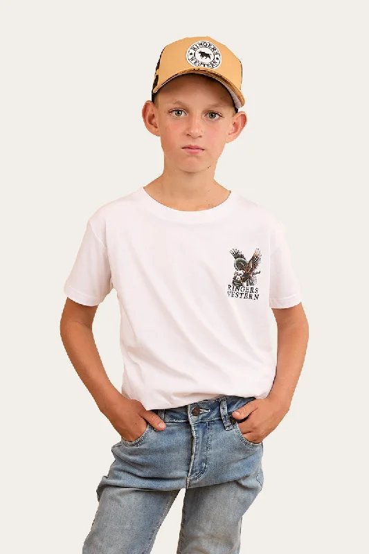 bronze vivid t-shirts -Eyrie Kids Classic Fit T-Shirt - White