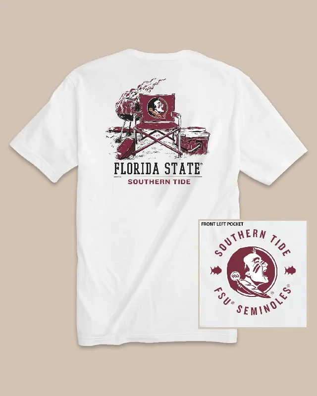 tan edge t-shirts -FSU Seminoles Gameday BBQ Tailgate T-Shirt