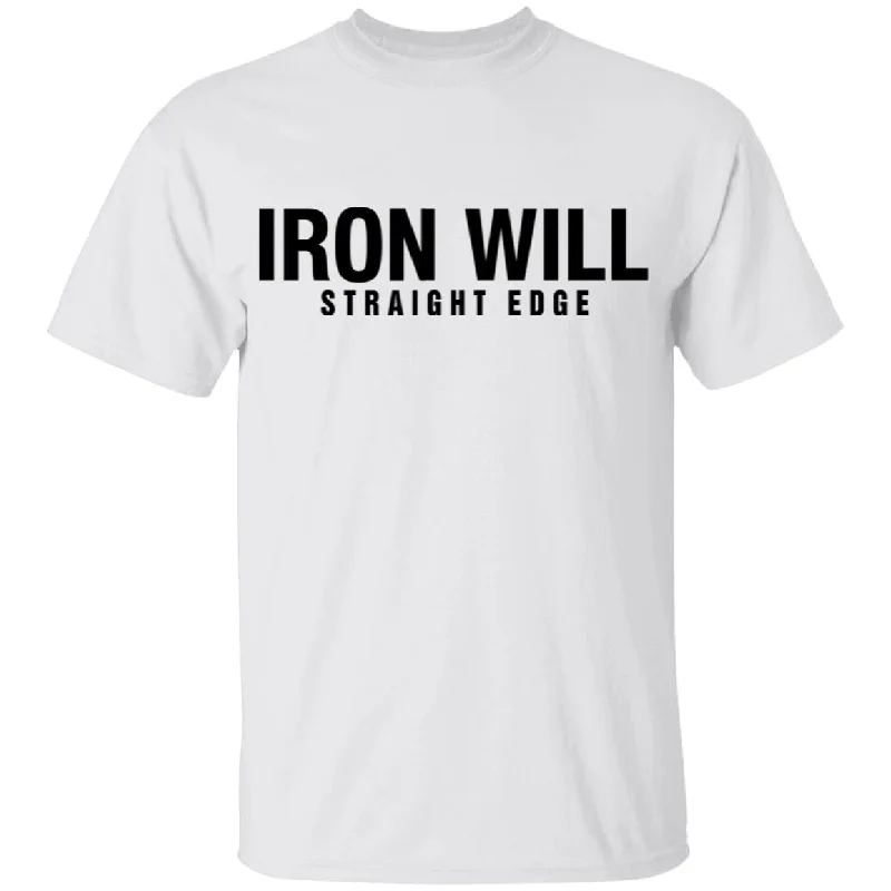 terracotta calm t-shirts -Iron Will Straight Edge T-Shirt light