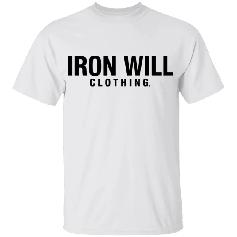 indigo gleam t-shirts -Iron Will Clothing Logo T-Shirt light