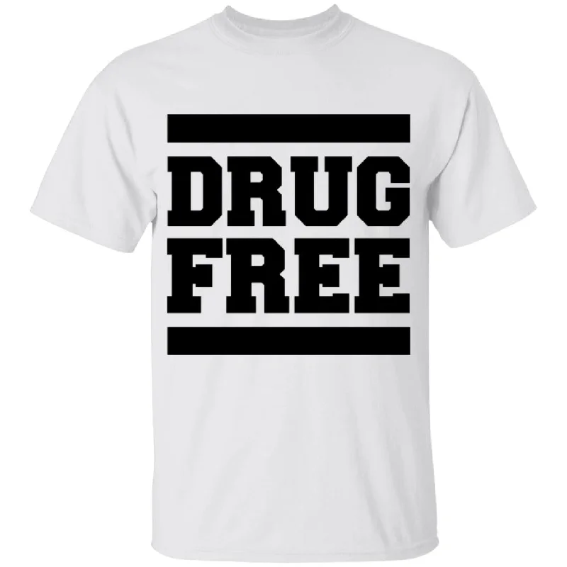 custom badge t-shirts -Drug Free T-Shirt