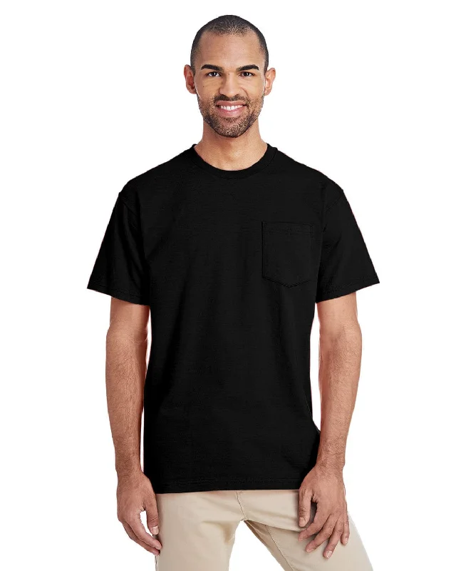 navy pop t-shirts -Gildan Hammer T-Shirt with Pocket | Black