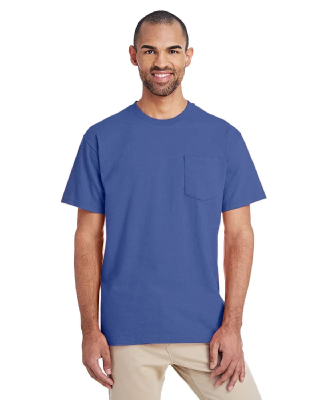 squad bold t-shirts -Gildan Hammer T-Shirt with Pocket | Flo Blue