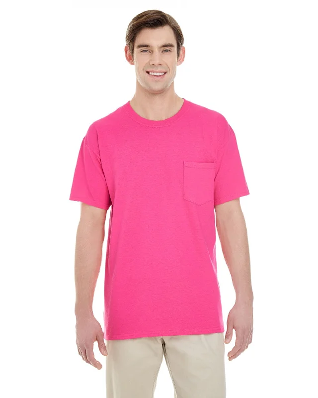 lemon durable t-shirts -Gildan Pocket T-Shirt | Heliconia