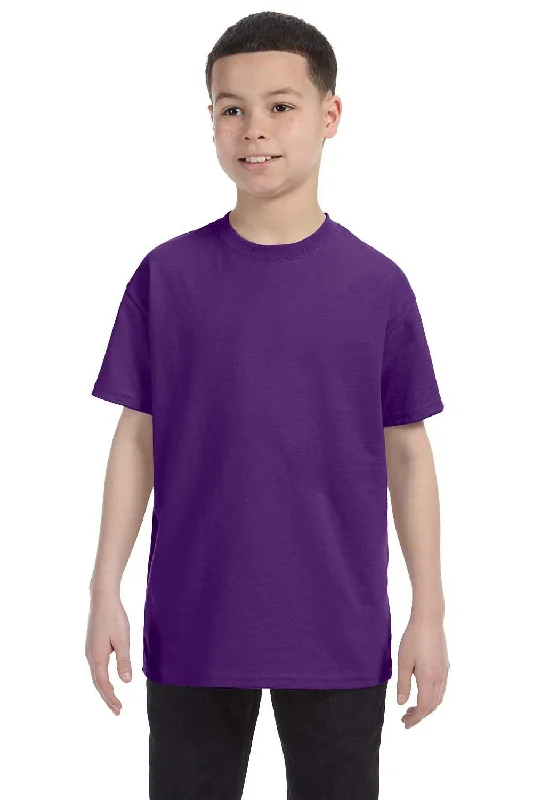 amber dash t-shirts -Gildan Youth Short Sleeve Crewneck T-Shirt - Purple