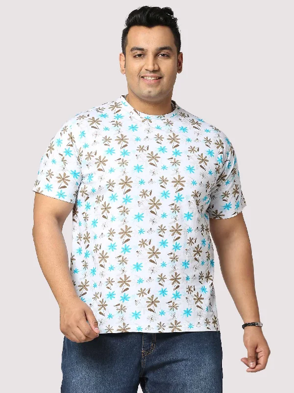 olive striking t-shirts -Guniaa 'Buddy' Digital Printed Half-Sleeves T-Shirt