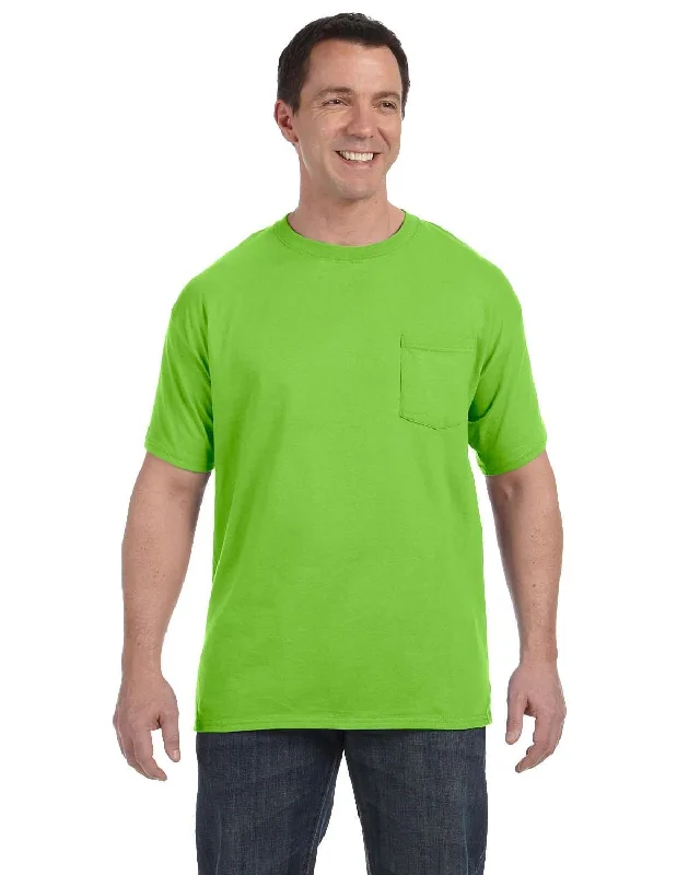 lilac fit t-shirts -Hanes Authentic-T Pocket T-Shirt | Lime