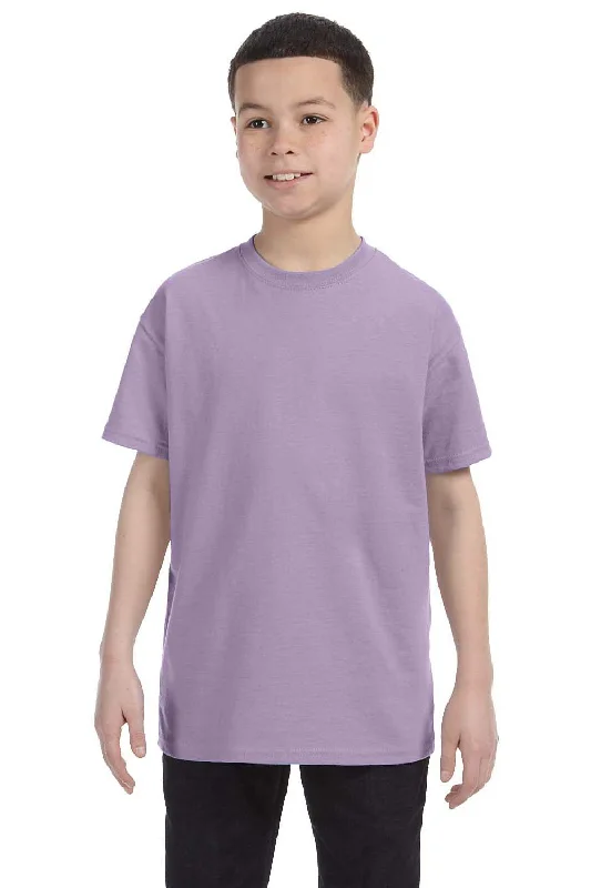 sienna shine t-shirts -Hanes Youth ComfortSoft Short Sleeve Crewneck T-Shirt - Lavender Purple