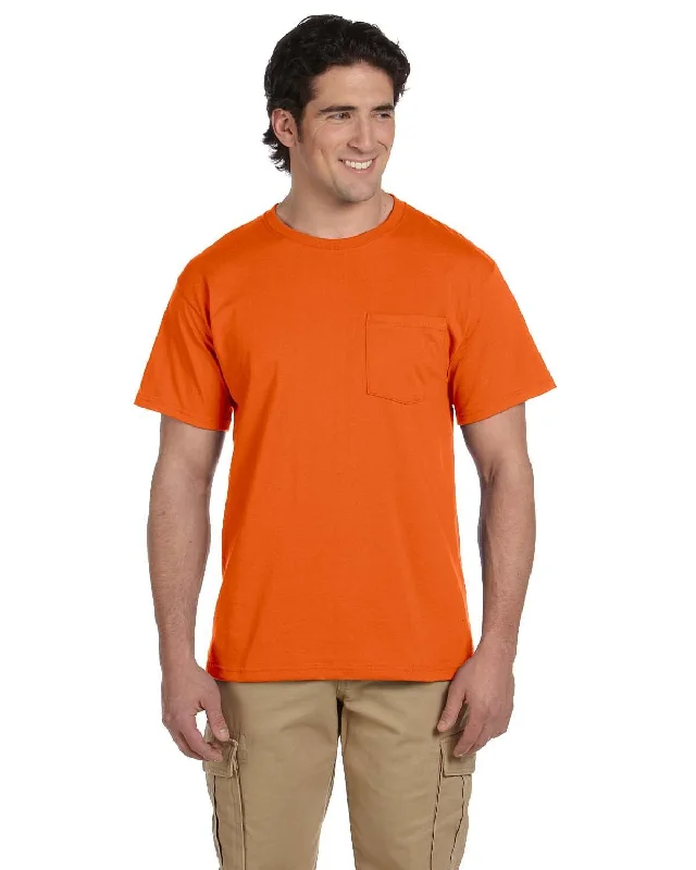 flare trim t-shirts -Jerzees 50/50 Pocket T-Shirt | Safety Orange