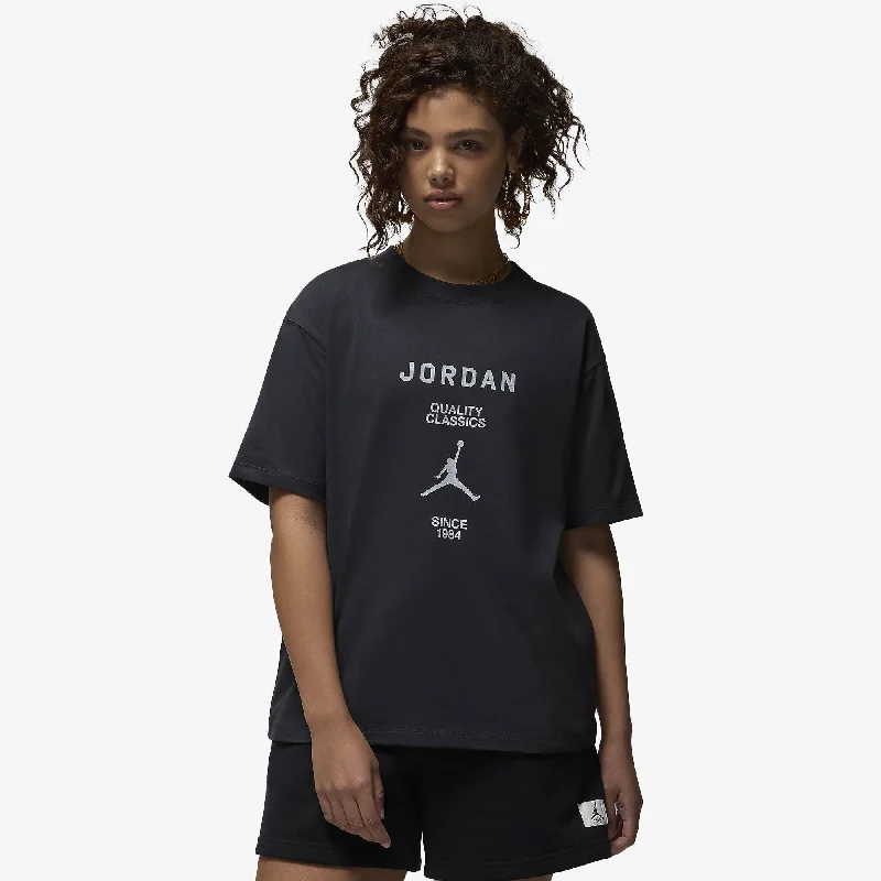 amber edge t-shirts -JORDAN | WMN'S GIRLFRIEND T-SHIRT { OFF NOIR/SAIL