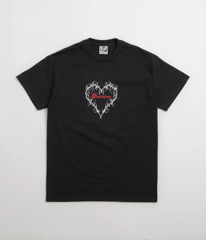 teal flare t-shirts -Limosine Heart T-Shirt - Black