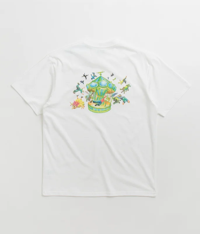 bronze fade t-shirts -Lurpiv Carousel T-Shirt - White