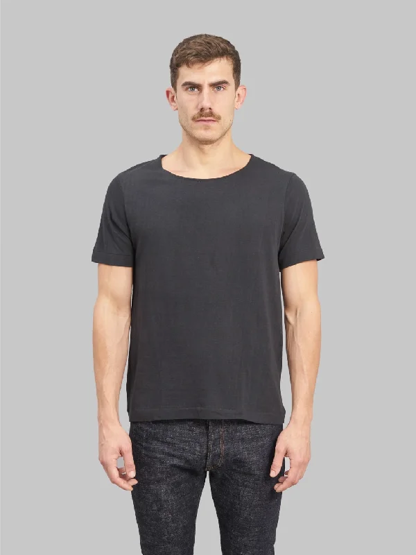 ruby cozy t-shirts -Merz b. Schwanen 114 1920s 5.5oz Loopwheeled Classic Fit T-Shirt Charcoal