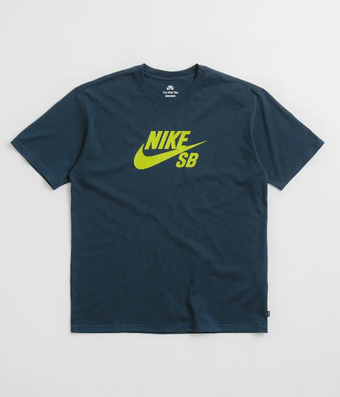 orchid cozy t-shirts -Nike SB Large Logo T-Shirt - Armory Navy