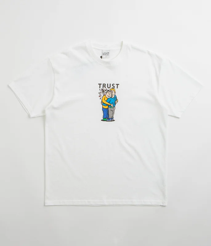 knit cozy t-shirts -Polar Trust T-Shirt - White