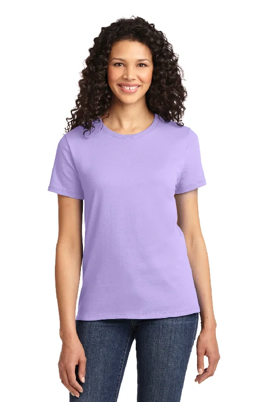 airy durable t-shirts -Port & Company Womens Essential Short Sleeve Crewneck T-Shirt - Lavender Purple