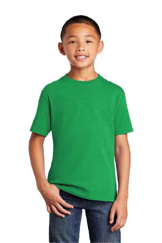 team flare t-shirts -Port & Company Youth Core Short Sleeve Crewneck T-Shirt - Clover Green