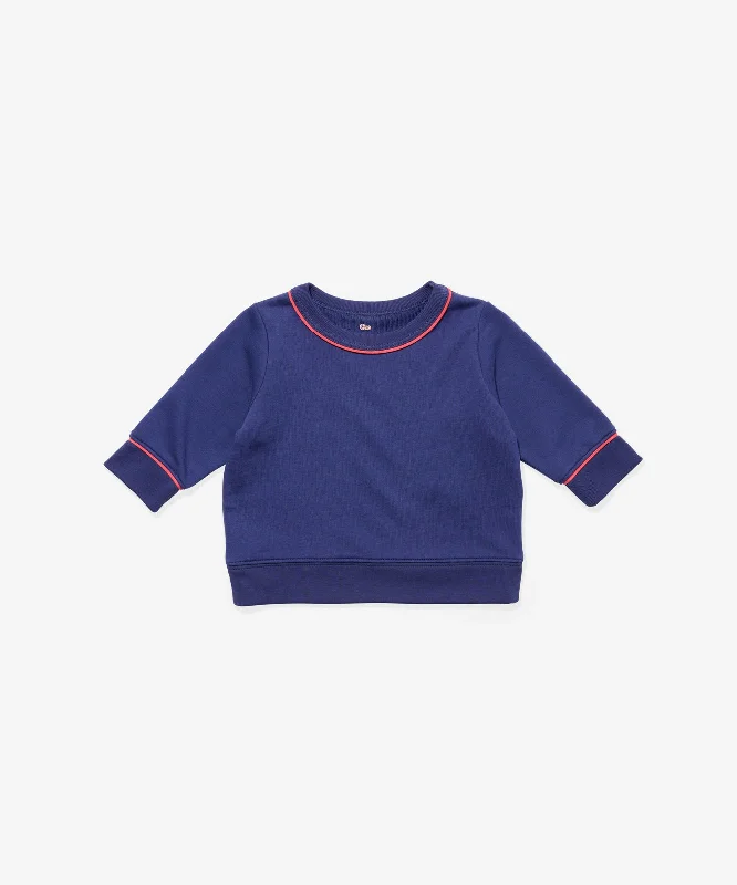 lime trim t-shirts -Remy Baby Sweatshirt, Navy