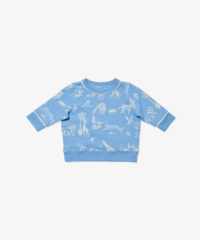 newborn cozy t-shirts -Remy Baby Sweatshirt, Ocean Animal Parade