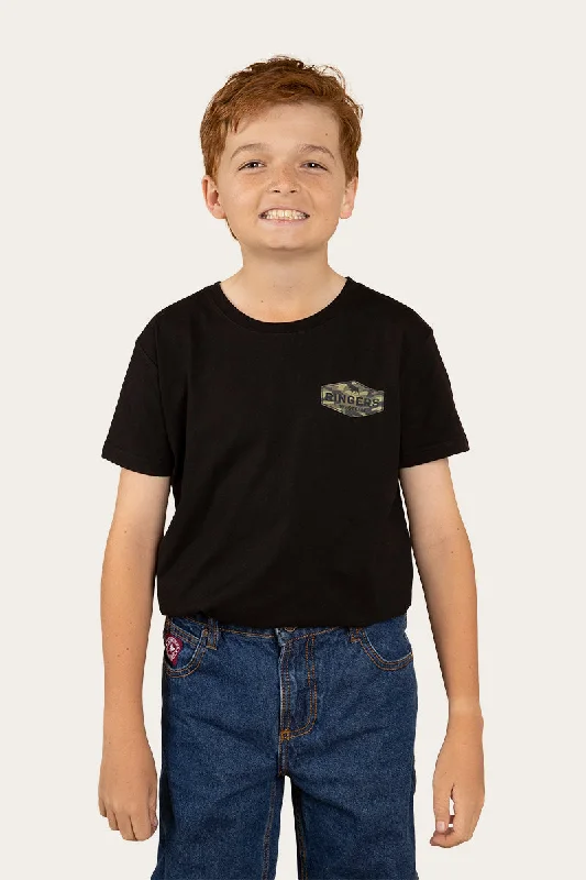 cool-breeze t-shirts -Servo Kids Classic Fit T-Shirt - Black/Camo