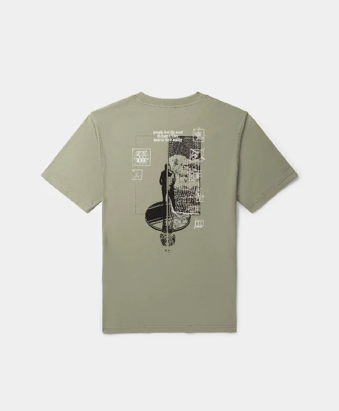 plus flare t-shirts -Shadow Green Mirror T-Shirt