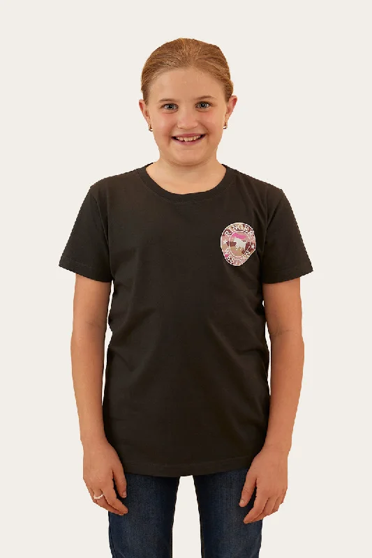 violet bold t-shirts -Signature Bull Kids Classic Fit T-Shirt - Charcoal/Pink Camo