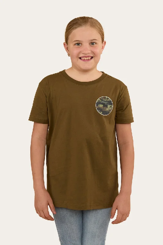 berry vivid t-shirts -Signature Bull Kids Classic Fit T-Shirt - Military Green/Camo