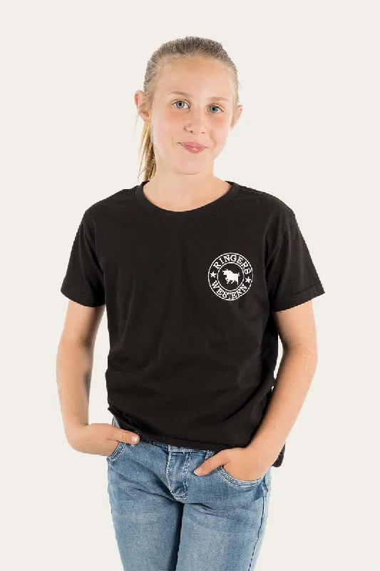 petite tight t-shirts -Signature Bull Kids Classic Fit T-Shirt - Black/White