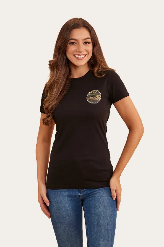 sleek glow t-shirts -Signature Bull Womens Classic Fit T-Shirt - Black/Camo