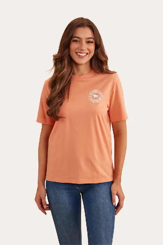 muted glow t-shirts -Signature Bull Womens Loose T-Shirt - Sunset