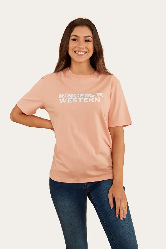 cyan vivid t-shirts -Somerset Womens Loose Fit T-Shirt - Peach