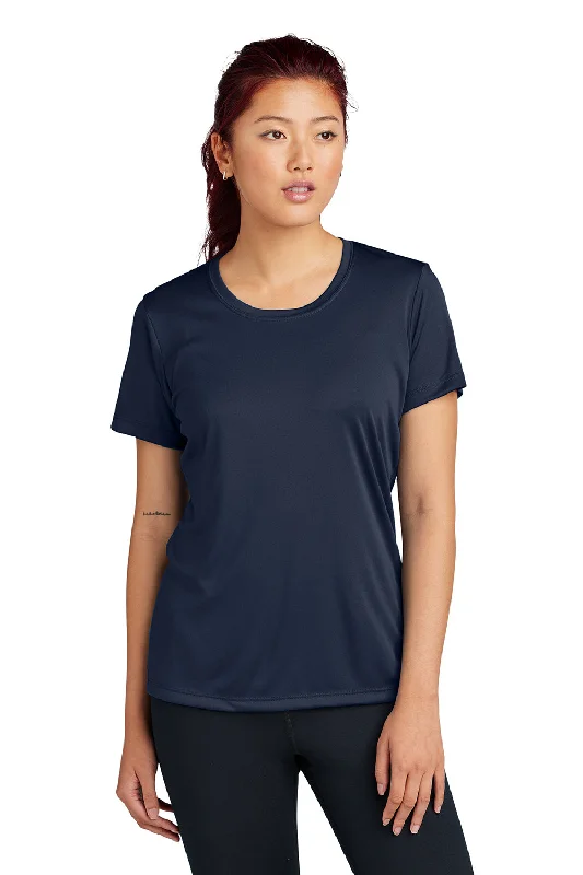 duo burst t-shirts -Sport-Tek Womens Competitor Moisture Wicking Short Sleeve Crewneck T-Shirt - True Navy Blue