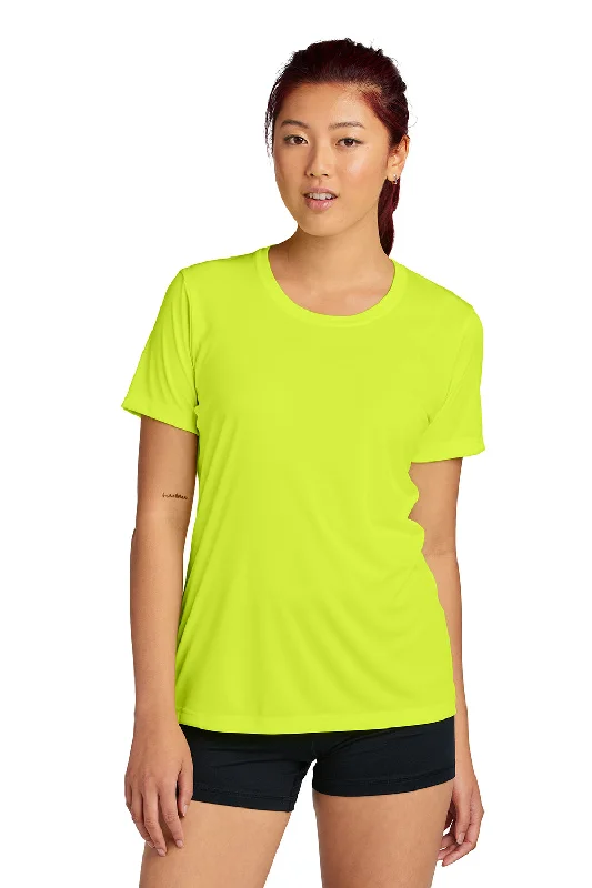 coral trim t-shirts -Sport-Tek Womens Competitor Moisture Wicking Short Sleeve Crewneck T-Shirt - Neon Yellow