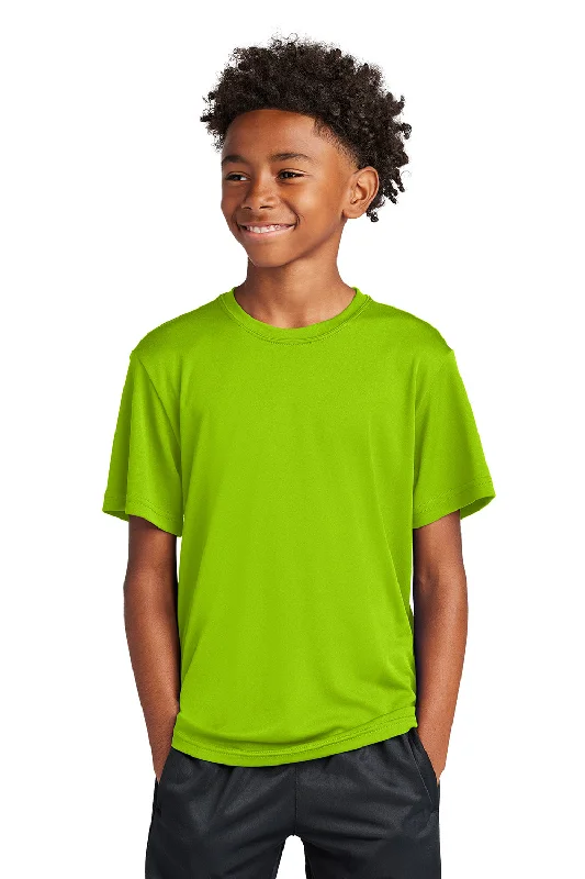 hazel glow t-shirts -Sport-Tek Youth Competitor Moisture Wicking Short Sleeve Crewneck T-Shirt - Lime Shock Green