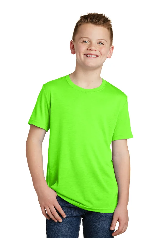 bronze fade t-shirts -Sport-Tek Youth Competitor Moisture Wicking Short Sleeve Crewneck T-Shirt - Neon Green