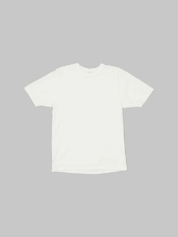 lapis rest t-shirts -UES No.8 Slub Nep Short Sleeve T-Shirt White