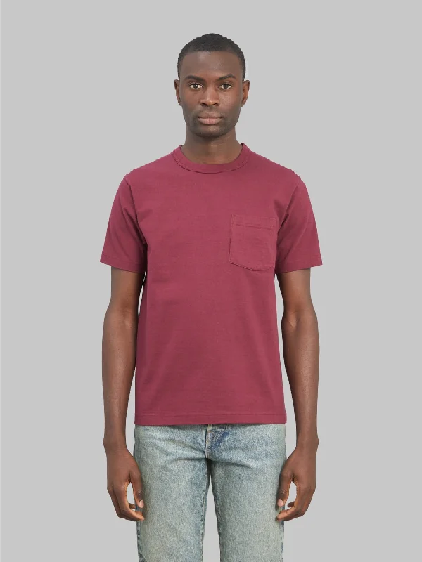 cheerful edge t-shirts -Whitesville Heavyweight Pocket T-Shirt Wine