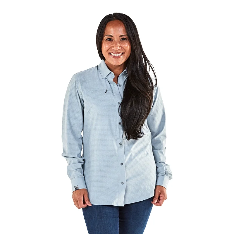 blush pop t-shirts -Women's Naturalist Woven Long Sleeve Shirt