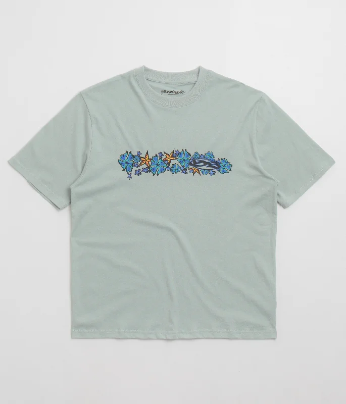 taupe glow t-shirts -Yardsale Flower T-Shirt - Grey