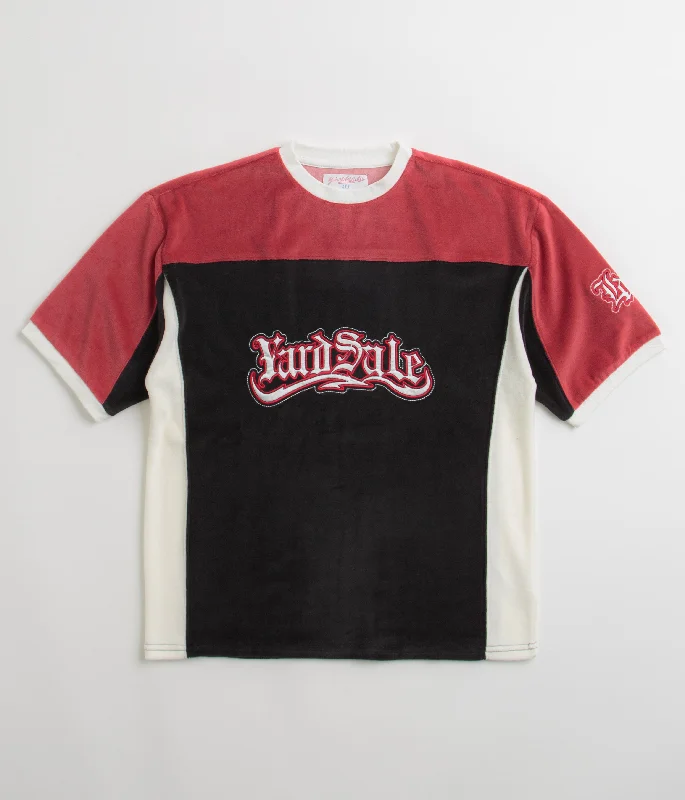 fast-cool t-shirts -Yardsale Sierra Velour T-Shirt - Black / Red