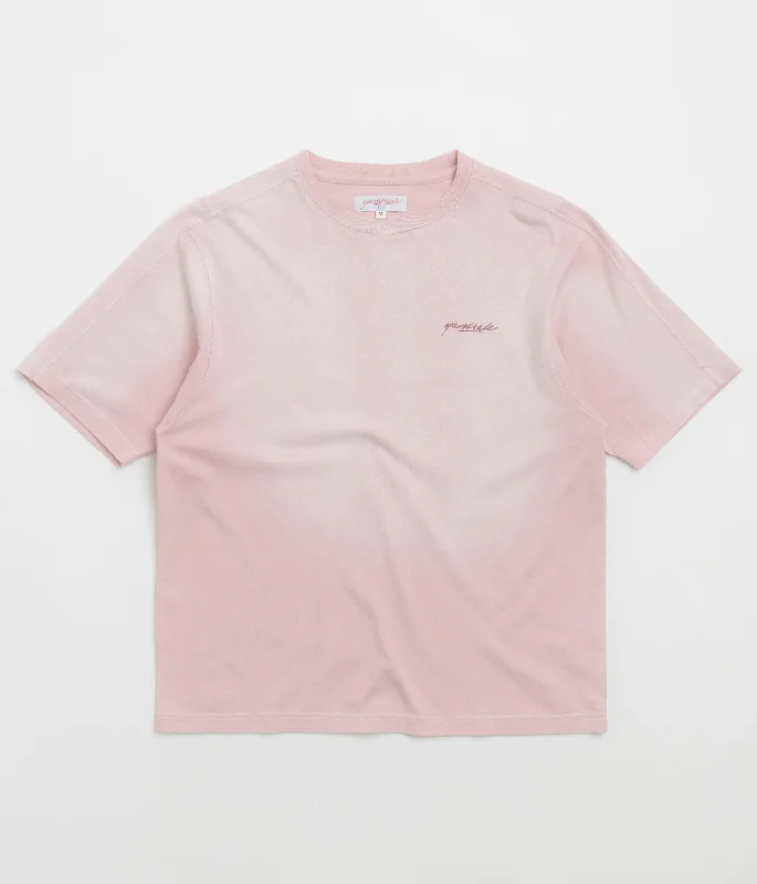 slit edge t-shirts -Yardsale Stone T-Shirt - Pink