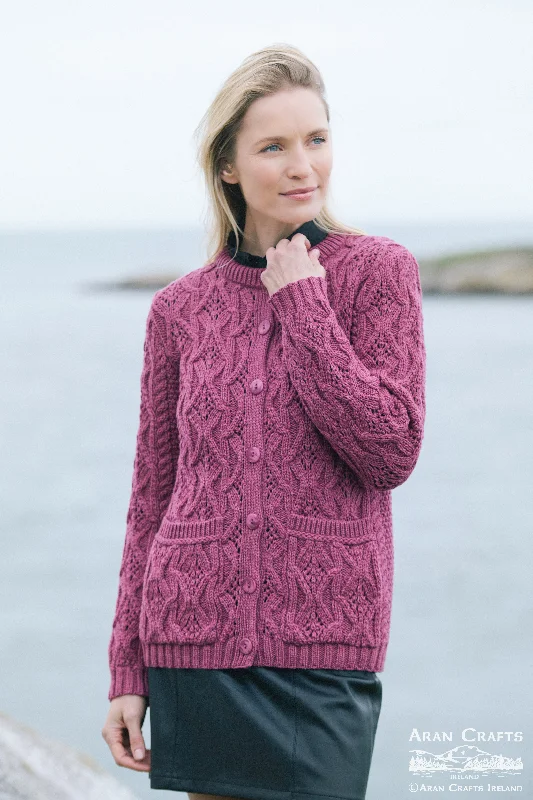 cardigan kids starry dusk -Aran - Killiney Cardigan - Magneta