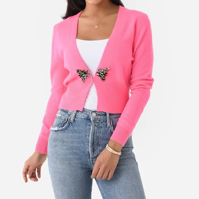 cardigan women misty cedar -Pismo Beach Cardigan In Hot Pink