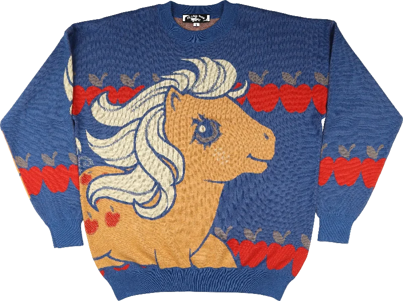 long pullover sweater desert layer -Applejack My Little Pony Knitted Sweater