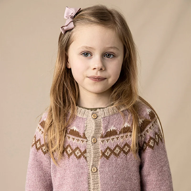 long cardigan camp vibes -Baby & Kids Alpaca Mountain Cardigan - Rose